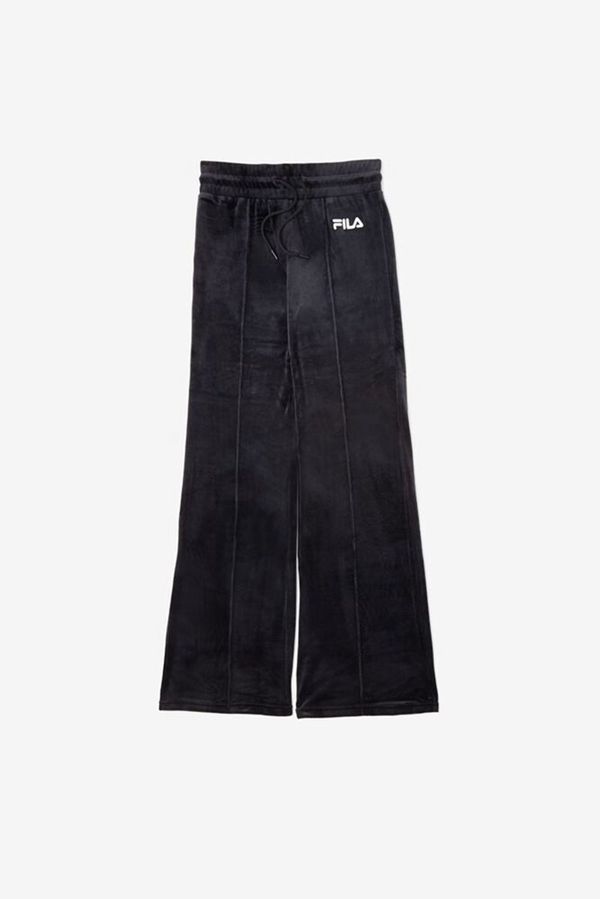 Pantalones Fila Mujer Negras / Blancas - Astrid Velour - España 639127DPQ